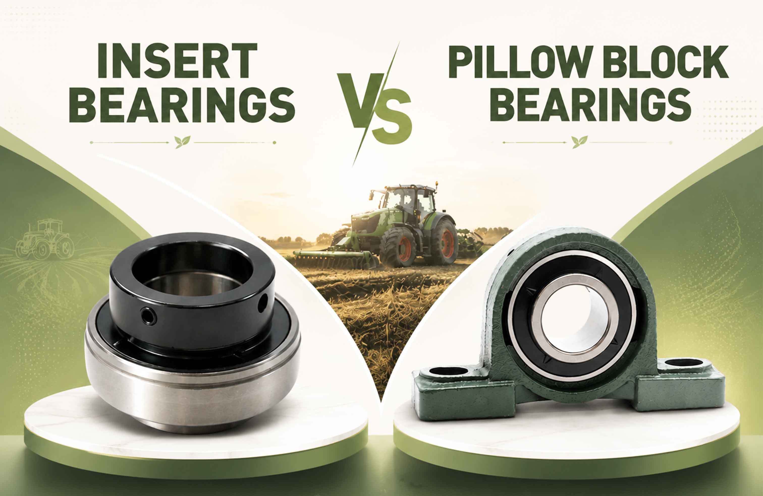 آخرین وبلاگ های شرکت در مورد Insert Bearings vs Pillow Block Bearings: Complete Guide for Agricultural Machinery