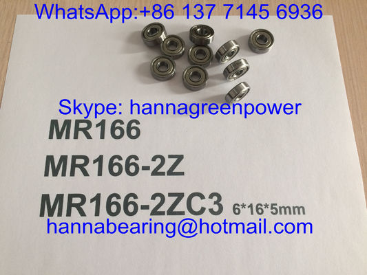 خرید MR166ZZ / MR166-2ZC3 / MR166Z گره های گلوله ای غلتکی با سپر فلزی، 6*16*5 میلی متر تولید آنلاین