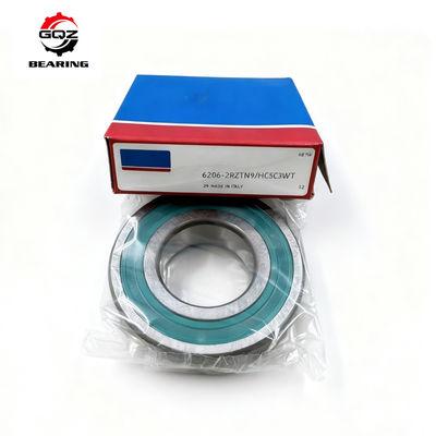 خرید 6206-2RZTN9 بلبرینگ سرامیکی هیبریدی شیار عمیق 30×62×16 میلی‌متر برای موتورهای با درایو اینورتر تولید آنلاین