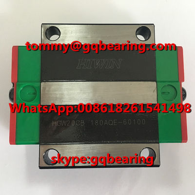 خرید GCR15 مواد فولادی HIWIN HGW20CB نوع فلنج راهنمای خطی تولید آنلاین