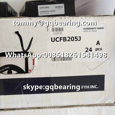 خرید مواد آهن ریخته شده FYH UCFB205J 3-bolt Flanged بالش بلوک بال بیئر UCFB205 تولید آنلاین