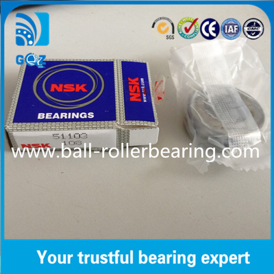 OD 30mm Teel Cage Ball Thrust Bearings 51103 بار سنگین صدور گواهینامه ISO9001