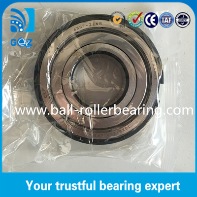 شیلده فلزی SKF 6307-2ZNR گره توپ گره عمیق با حلقه Snap