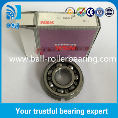 روغن ترشح NSK 6304NR Deep Groove Ball Bearing با Snap Ring Open Type قطر داخلی 20mm