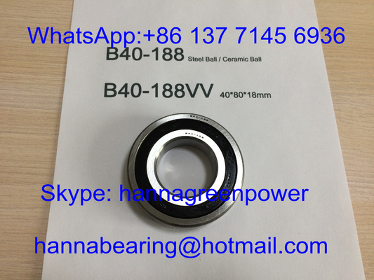 B40-188VV 15000RPM استیل بال بیئر B40-188-2RS موتور با سرعت بالا بیئر 40 * 80 * 18mm