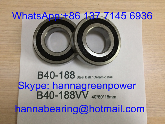B40-188VV 15000RPM استیل بال بیئر B40-188-2RS موتور با سرعت بالا بیئر 40 * 80 * 18mm