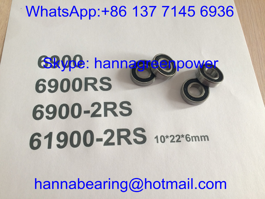 6900RS / 61900-2RS / 6900-2RS راننده های خودرو ، راننده های شکاف عمیق با مهر لاستیکی
