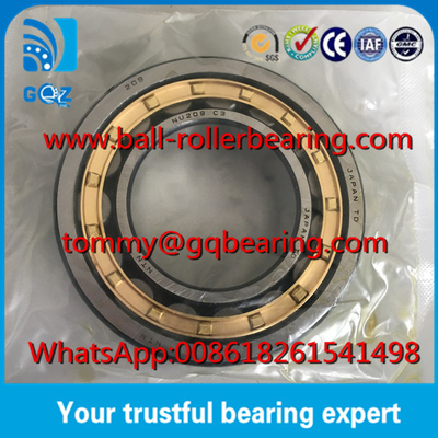 C3 Clerance Brass Cage NTN NU209EMC3 استوانه های رولر بالینی