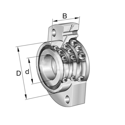 INA DKLFA40115-2RS دو جهت زاویه ای تماس توپ حامل واحد 40 * 72 * 42mm