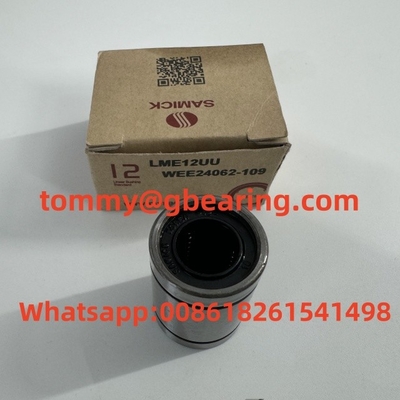 فولاد سامیک LME12UU WEE24062-109 قفس رزین خطی بال بیئر LME12-A