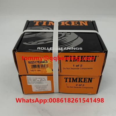 TIMKEN برنج قفس تک ردیف استوانه ای نردبان NJ2317EMAC3