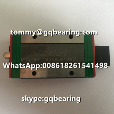 مواد فولاد ضد زنگ HIWIN MGN15H بلوک خطی دقیق دقیق MGN15C اسلاید خطی