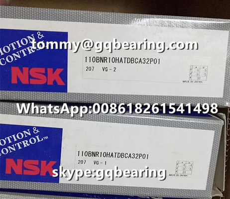 توپ های مواد سرامیکی NSK 110BNR10HATDBCA32P01 Super Precision Thrust Angular Contact Ball Bearing