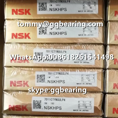 15 درجه زاویه تماس تک جهانی NSK 7011CTYNSULP4 زاویه ای تماس توپ پرت