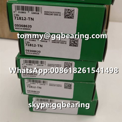 Gcr15 مواد فولادی CNC ماشین Spindle برنامه ای INA 71812-TN گوشه ای تماس بال پرت