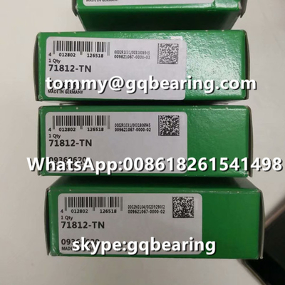 Gcr15 مواد فولادی CNC ماشین Spindle برنامه ای INA 71812-TN گوشه ای تماس بال پرت