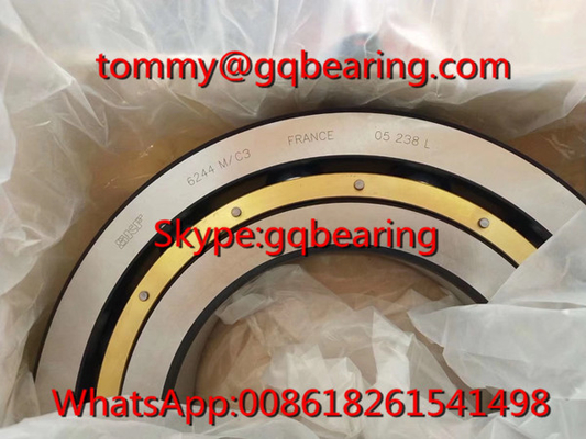 C3 Clearance SKF 6244 M/C3 برنج قفس شده گره ای عمیق