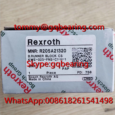 مواد فولاد کربن Rexroth R205D12220 Ball Rail Runner Block KWE-015-SLS-C2-P-1 بلوک خطی
