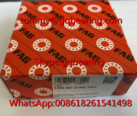 اسلوواکی منشأ FAG 3306-BD-2HRS-TVH کف نایلونی دو ردیف گوشه ای تماس با توپ