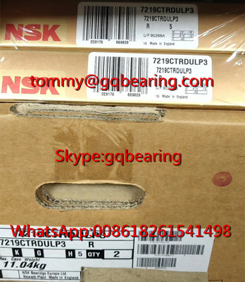 P3 Super Precision NSK 7221CTRDULP3 یک ردیف کوله تماس زاویه ای 105*190*36mm