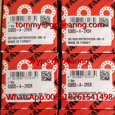 مواد فولادی Gcr15 ماده FAG 63005-A-2RSR گلوله گشنی عمیق 25x47x16mm