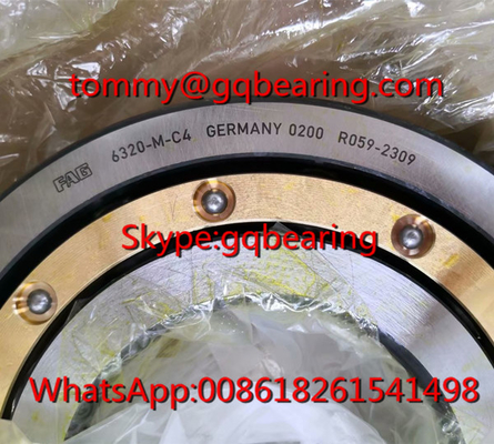 FAG 6320-M-C4 نوع قفس برنجی گلوله ای شکاف عمیق 100*215*47mm